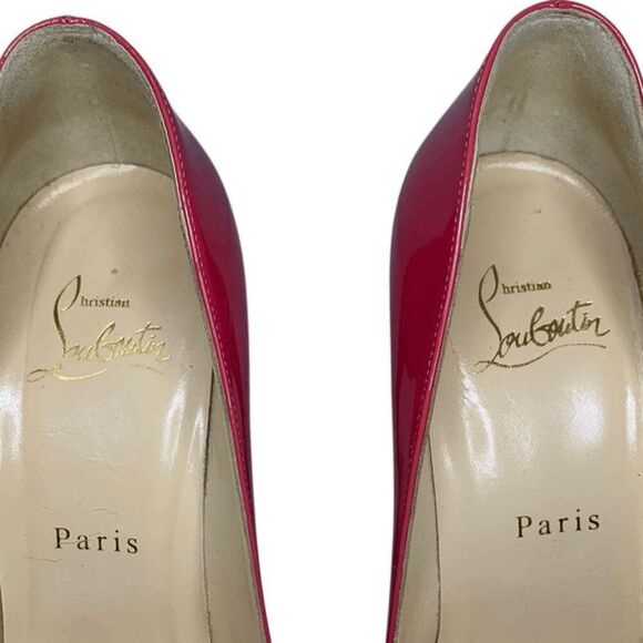 Christian Louboutin Pigalle EU 37 US 7 Pink Patent Leather High Heel Pumps - Picture 3 of 10